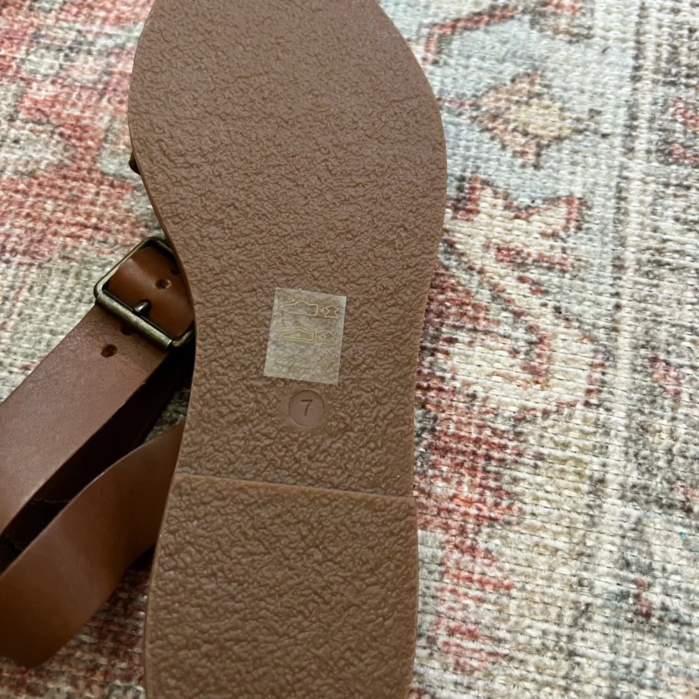 NWOT Madewell The Boardwalk ankle strap sandal size 7 - Picture 3 of 3